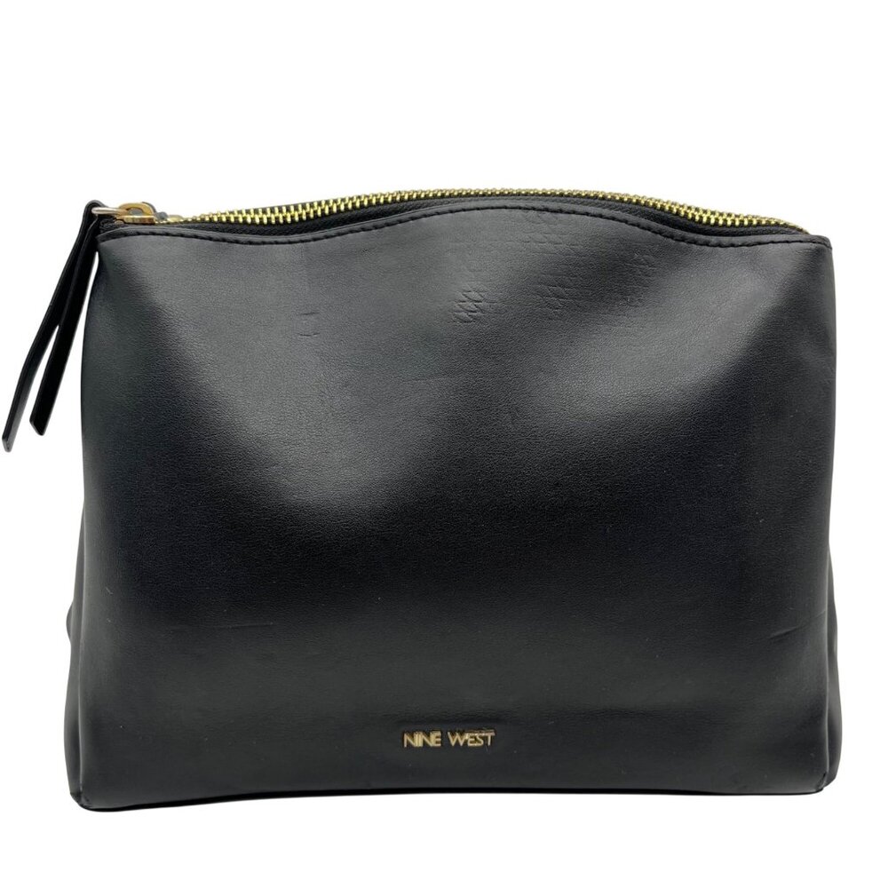 Nine West Black Faux Leather Levona Crossbody Bag